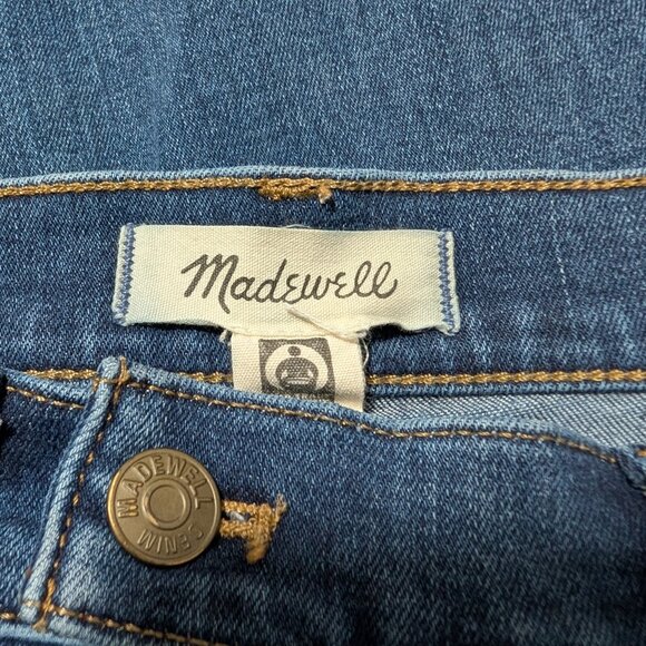 Madewell Medium Wash High Rise 10" RoadTripper Skinny Jeans Exposed Zipper - Picture 7 of 9